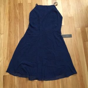 Navy blue skater dress ordered from Lulus